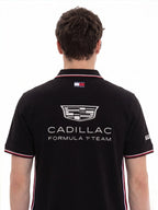TOMMY F1 CADILLAC PRINTED BLACK POLO T SHIRT