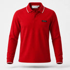 CK Long Sleeves Polo T Shirts With White Tipping