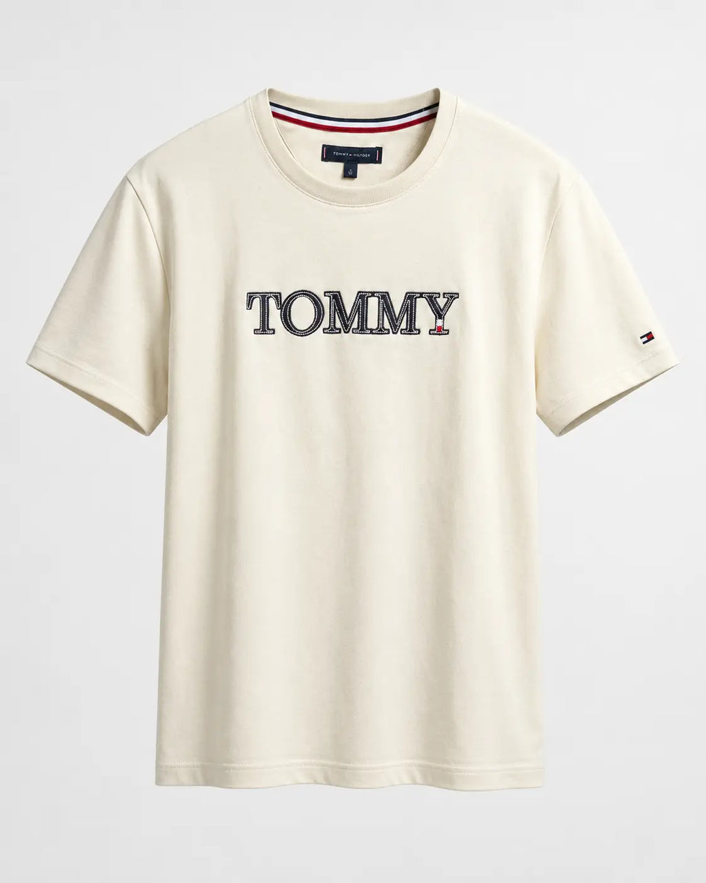 TOMMY HILFIGER Embroidered Logo Regular Fit Cotton T-Shirt