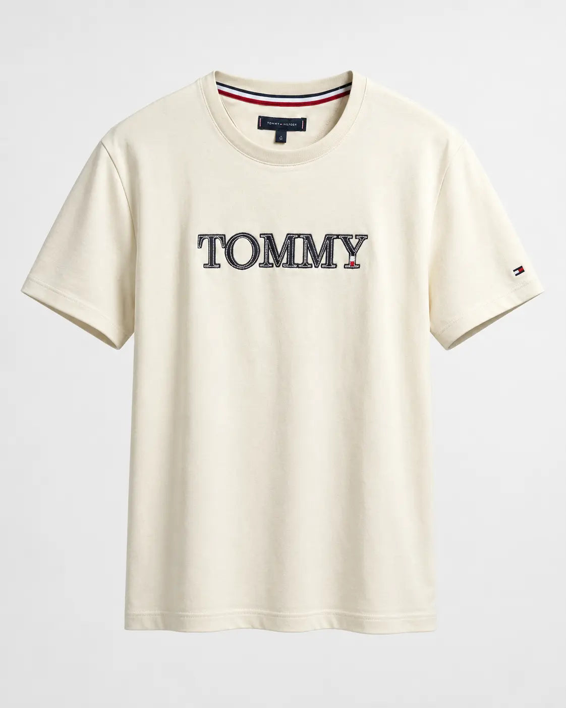 TOMMY HILFIGER Embroidered Logo Regular Fit Cotton T-Shirt