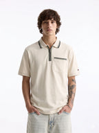 TOMMY OFF WHITE REGULAR FIT POLO T SHIRT