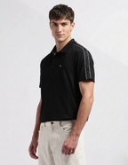 Celvin Men Polo T-Shirt Pique Taping Logo