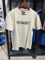 TOMMY HILFIGER Embroidered Logo Regular Fit Cotton T-Shirt