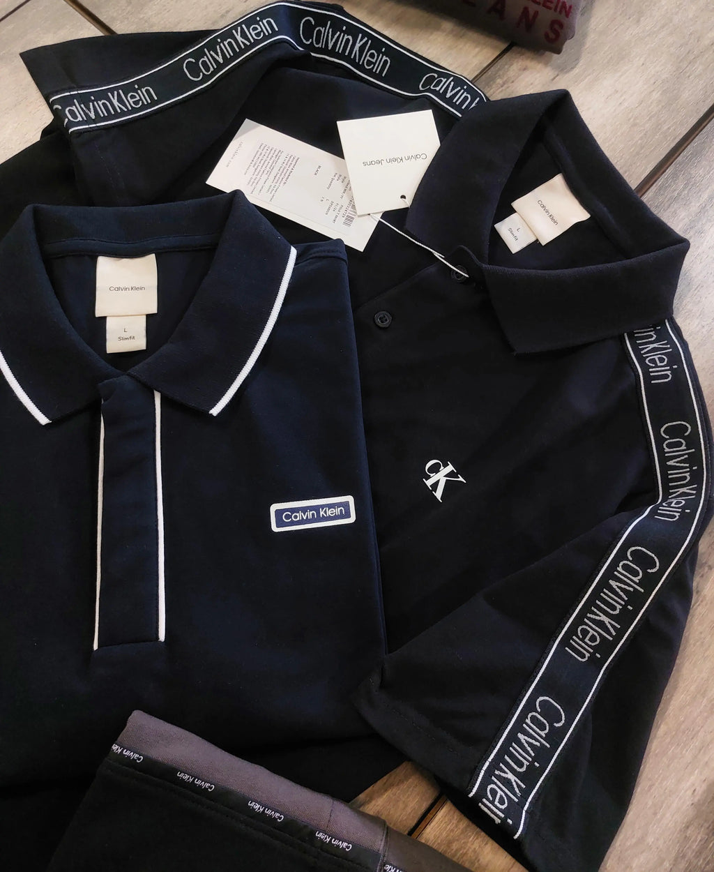 Celvin Men Polo T-Shirt Pique Taping Logo