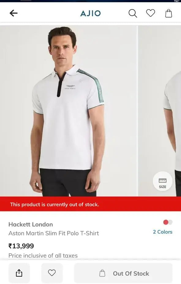 Hackett AstonMartin Polo T Shirt exclusive collaboration