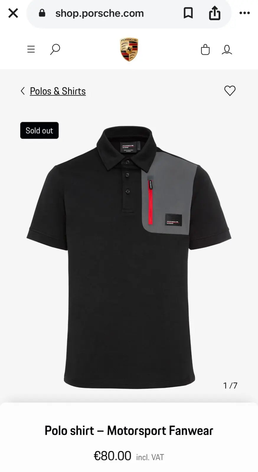 Porsche Polo T shirt - Motorsport Fanwear