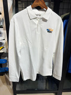 LACOSTE White Full Sleeve Polo T Shirt Cotton Regular Fit